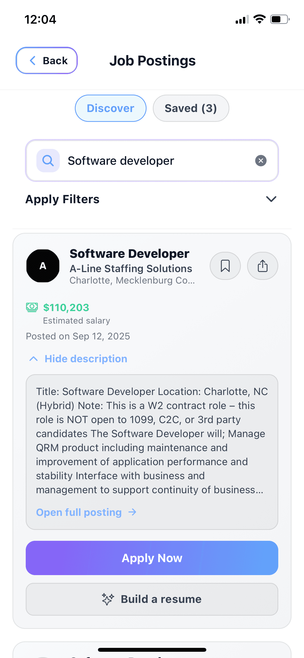 Rizume app screenshot 3